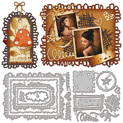 Mixed Shapes Старинные трафареты для резки углеродистой стали, для diy scrapbooking, Фотоальбом, декоративная бумага для тиснения, форма для поздравительных открыток, разнообразные, 116~156x108~110x0.8 мм, 2 шт / комплект