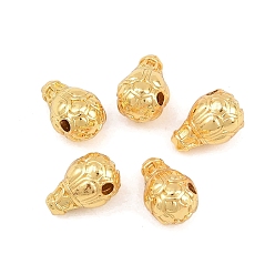 Золотой Латунные бусины, Бутон цветка, долговечный, стойки покрытие, золотые, 11x7.5x7 мм, отверстия : 1.6 mm и 1.2 мм