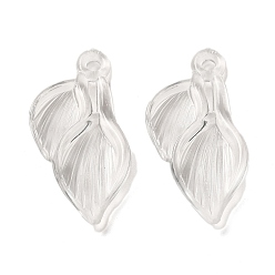 Прозрачный Прозрачные акриловые подвески, лист прелести, прозрачные, 34.5x19.5x5 мм, отверстие : 2.4 мм, Около 393 шт / 500 г