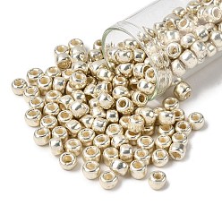 (558) Silver Metallic Тохо 3/0 круглые бусины, японский бисер, никелирование, (558) серебристый металлик, 5.5 мм, отверстие : 1.9 мм, Около 2700 шт / фунт
