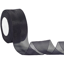 Черный 1 рулоны прозрачной органзовой ленты, широкая лента для украшения на свадьбе, чёрные, 2 дюйм (50 мм), около 50.00 ярдов (45.72 м) / комплект