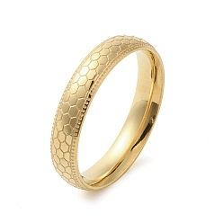 Real 18K Gold Plated Ion Plating(IP) 304 Stainless Steel Rings, Real 18K Gold Plated, 4mm, Inner Diameter: 17.4mm
