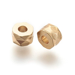 Золотой Среда латунные бусы, electophoresis, долговечный, без свинца и без кадмия, плоско-круглые, золотые, 5x3 мм, отверстие : 2 мм