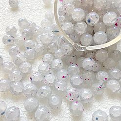 Гейнсборо 10 бусины лэмпворк ручной работы, с блеском, имитация нефрита, круглые, светло-серые, 10 мм