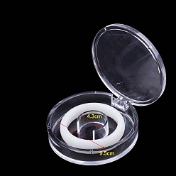 Clear Transparent Acrylic Box, for Beacelet Box, Flat Round, Clear, 10.5x3cm
