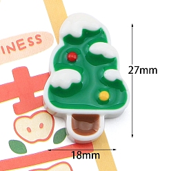 Рождественская елка Рождественская серия из непрозрачной смолы декодирует кабошоны, рождественская елка, 27x18 мм