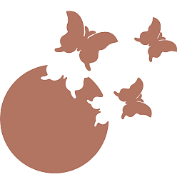 Верблюжий 1 набор пластиковых зеркальных настенных наклеек, самоклеящаяся зеркальная плитка, для дома гостиная спальня украшение, 3 d бабочка, с двухсторонним акриловым скотчем 30шт., верблюжие, 10~300x10~300x1 мм