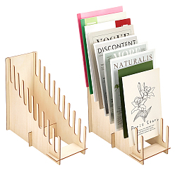 Navajo White Wooden Desktop Greeting Card Storage Rack, Navajo White, 110x248x227mm
