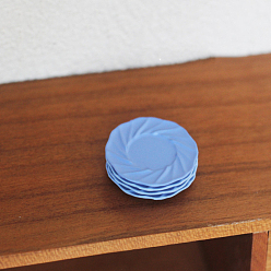 Васильковый Мини-украшения из пластин из сплава, аксессуары для кукольного домика с микро-ландшафтом, притворяясь опорными украшениями, васильковый, 20x2 мм, 4 шт / комплект