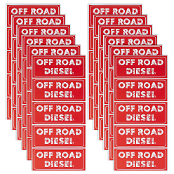 Red 12Sheets Waterproof PVC Warning Sign Stickers, Vinyl Danger Safety Decals, Rectangle with Word, Red, 315x146x0.2mm