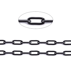 Черный 304 цепи из нержавеющей стали, пайки, с катушкой, электрофорез черный, 3x1.5x0.3 мм, около 32.8 футов (10 м) / рулон