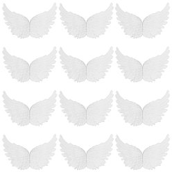 Белый 2 наборы пластиковых украшений для торта на день рождения, крыло, белые, 70x102x33 мм, 6 шт / комплект