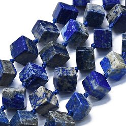Chrysocolla and Lapis Lazuli Natural Lapis Lazuli Beads Strands, Rhombus, 10~12x11~13x11~13mm, Hole: 1mm, about 27pcs/strand, 16.14''(41cm)