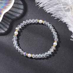 Rondelle Браслеты из стеклянных бусин для женщин, рондель, внутренний диаметр: 2-1/4 дюйм (5.65 см)