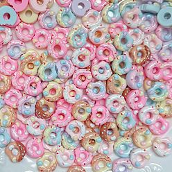 (52) Непрозрачная лаванда Непрозрачные кабошоны из смолы, пончики с сердцем, разноцветные, 12x13x5.5 мм