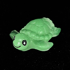 Фиолетовый Светящиеся смоляные украшения в виде черепах, светящиеся в темноте украшения, микроландшафтные украшения сада, фиолетовые, 26x22x9 мм