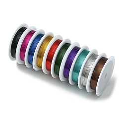 (52) Непрозрачная лаванда Круглая железная проволока, разноцветные, 26 датчик, 0.4 мм, около 39.37 футов (12 м) / рулон, 10 рулонов / набор