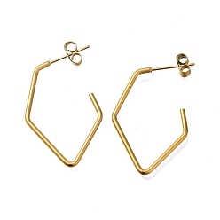 Настоящее золото 18K Ионное покрытие (ip) 304 серьги-гвоздики из нержавеющей стали для женщин, реальный 18 k позолоченный, 29x1.5 мм