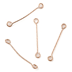 Light Gold Ионное покрытие (ip) 316 хирургические проушины из нержавеющей стали, двухсторонние наглазники, золотой свет, 24 датчик, 30x3.5x0.5 мм, отверстие : 2.5x1.9 мм