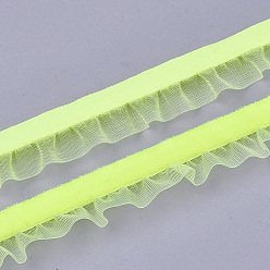 Зелено-Желтый Бархатная лента из органзы, зеленый желтый, 5/8 дюйм (15 мм), о 20yards / рулон (18.29 м / рулон)