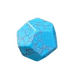Синтетическая Бирюза Статуэтки из синтетического бирюзового многоугольника для украшения домашнего стола, 17x17 мм