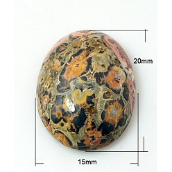 Леопардовая Яшма Натуральной кожи леопарда кабошонов, овальные, красочный, 20x15x6 мм