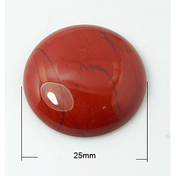 Красный Камень Природного красной яшмы кабошон, полукруглые / купольные, огнеупорный кирпич, 25x5 мм