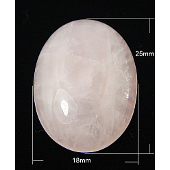 Розовый Кварц Природного розового кварца кабошонов, овальные, розовые, 25x18x6 мм