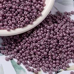(RR1867) Opaque Dark Orchid Luster MIYUKI Round Rocailles Beads, Japanese Seed Beads, (RR1867) Opaque Dark Orchid Luster, 8/0, 3mm, Hole: 1mm, about 422~455pcs/bottle, 10g/bottle