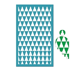 Tree Rectangle Polyester Screen Printing Stencil, for Painting on Wood, DIY Decoration T-Shirt Fabric, Tree, 15x9cm