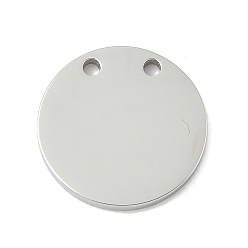 Нержавеющая Сталь Цвет 304 подвески-бирки из нержавеющей стали с зеркальной полировкой, плоский круглый шарм, лазерная резка, анти-тускнение, цвет нержавеющей стали, 15x1.5 мм, отверстие : 1.4 мм