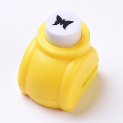 Случайный Цвет Пластиковые наборы для пунша для скрапбукинга и бумажных промыслов, бумажные формочек, бабочка, случайный один цвет или случайный смешанный цвет, 33x26x32 мм