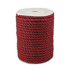 Dark Red Twisted Nylon Thread, Dark Red, 5mm, about 18~19yards/roll(16.4m~17.3m/roll)
