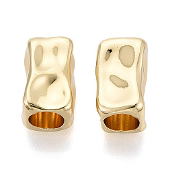 Золотой Текстурированная стойка, покрытие из сплава с крупными отверстиями, бусины, форма наггетсов, золотые, 19.5x12x11 мм, отверстие : 7.8 мм