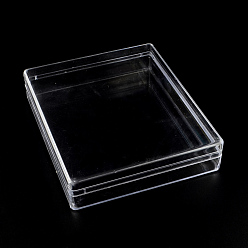 Clear Rectangle Plastic Bead Storage Containers, Clear, 16.5x13.5x3.5cm