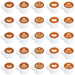 Шоколадный 50 шт. 5 стиль мини-кофейная чашка с имитацией смолы, для украшения кукольного домика, цвет шоколада, 14x23x18 мм, 10 шт / цвет