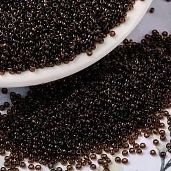 (RR135) Transparent Root Beer Миюки круглые бусины рокайль, японский бисер, (р-р 135) прозрачное корневое пиво, 15/0, 1.5 мм, Отверстие : 0.7 мм , около 27777 шт / 50 г