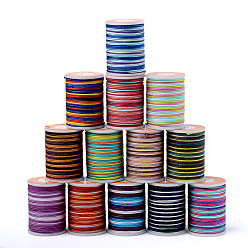 (52) Непрозрачная лаванда Сегментная окрашенная полиэфирная нить, китайский вязать шнур, разноцветные, 1 мм, около 7.65 ярдов (7 м) / рулон