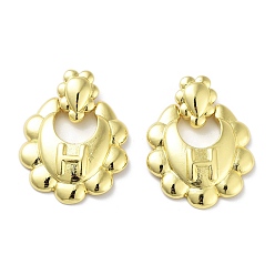 Echt 16 k vergoldet Messing Anhänger & Charms, cadmiumfrei und bleifrei, Blume, echt 16 k vergoldet, 33x25x4 mm, Bohrung: 5x2 mm