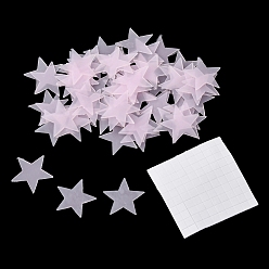 Pink 100 шт. светящиеся наклейки на стену из полипропилена, настенный декор, звезда, розовые, 30 мм