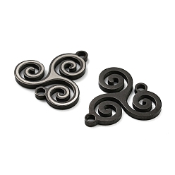 Electrophoresis Black 304 подвески из нержавеющей стали, благоприятные облачные ссылки, ионное покрытие (ip), электрофорез черный, 17x17x1.5 мм, отверстие : 1.8 мм