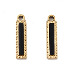 Letter I Ионное покрытие (ip) 316 подвески из нержавеющей стали, без никеля , с эмалью, буквенное очарование, реальный 18 k позолоченный, Буква "i", 17x4x2 мм, отверстие : 1.4 мм