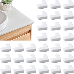 Blanc 30 pièces de protections d'angle autocollantes en PVC, protections d'angle anti-collision, blanc, 41x40.5x14mm