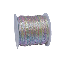 Farbig Schmuck geflochtenen Faden metallischen Korden, Polyesterschnur, Farbig, 12 -ply, 0.8 mm, ca. 27.34 Yards (25 m)/Rolle