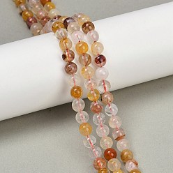 Красный Кварц Нити бусин из натурального железистого кварца, круглые, 6~6.5 мм, отверстие : 0.7 мм, около 59~61 шт / нитка, 15.16''~15.35'' (38.5~39 см)