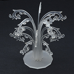 White Acrylic Earring Displays, Tree, White, 15.7x13.4cm