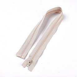 Античный Белый Аксессуары для одежды, нейлоновая и смоляная молния, со съемником молнии сплава, Компоненты застежки-молнии, старинный белый, 57.5x3.3 см