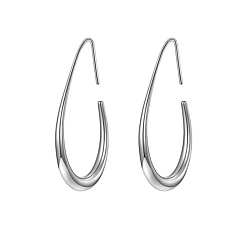 Платина Серьги-капли из латуни, платина, 30 мм