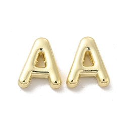Letter A Alloy Beads, Long-Lasting Plated, Cadmium Free & Lead Free, Letter, Letter.A, 14x12x4.5mm, Hole: 2mm