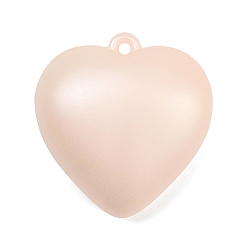Персиковый Слойка Подвески из перламутрового акрила, сердце, розовые, 44x42x20.5 мм, отверстие : 2.3 мм